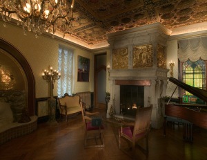 Oaks Cloister Ballroom fireplace shot